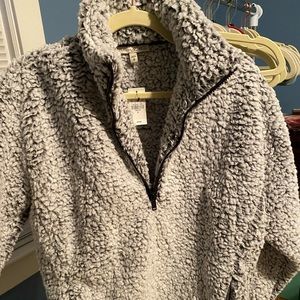 Express Sherpa pullover fleece